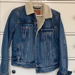 Levi’s fuzzy jean jacket